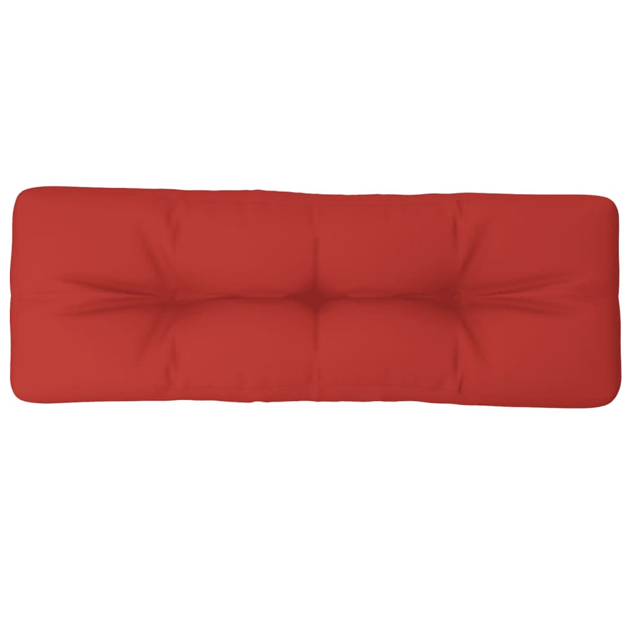 Palletkussen 120x40x12 cm stof rood