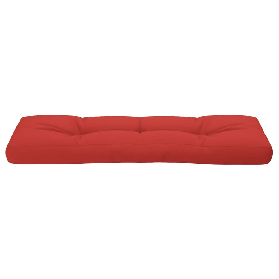 Palletkussen 120x40x12 cm stof rood