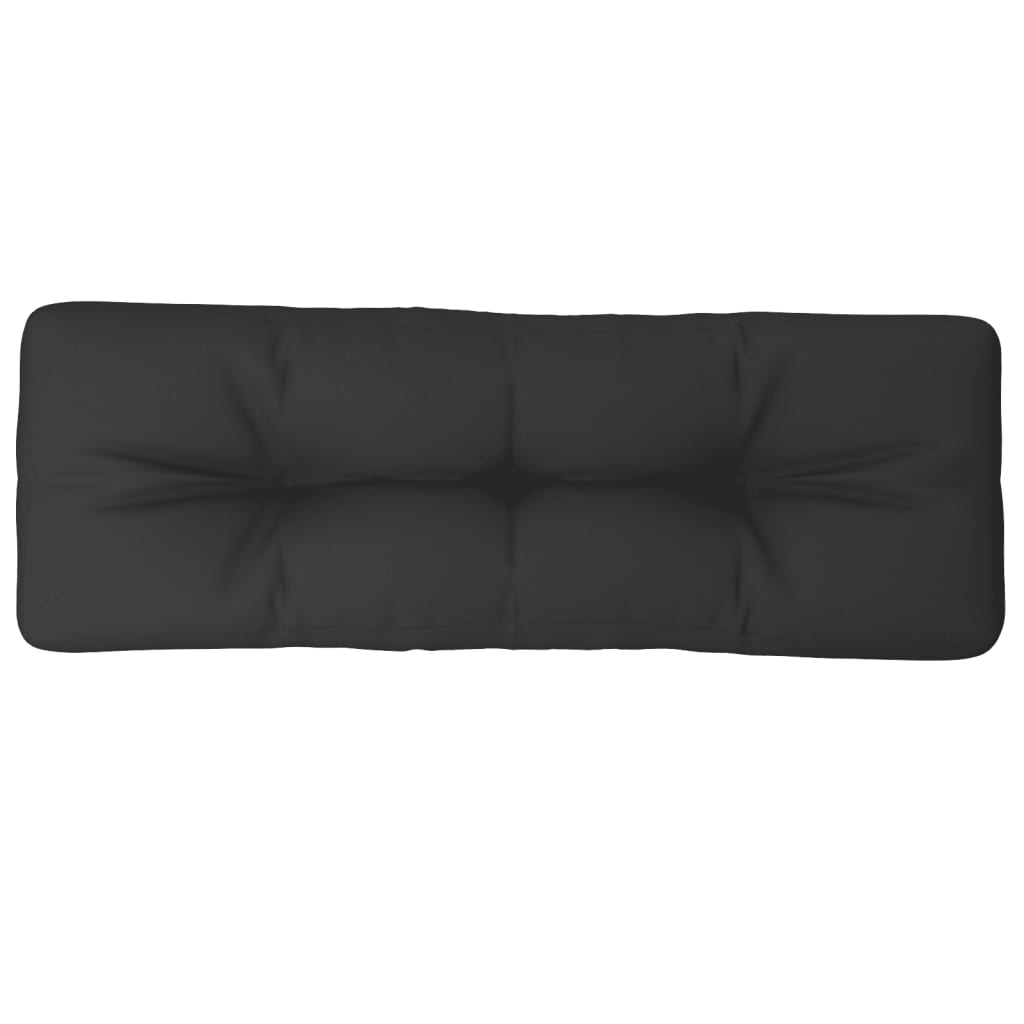 Palletkussen 120x40x12 cm stof zwart