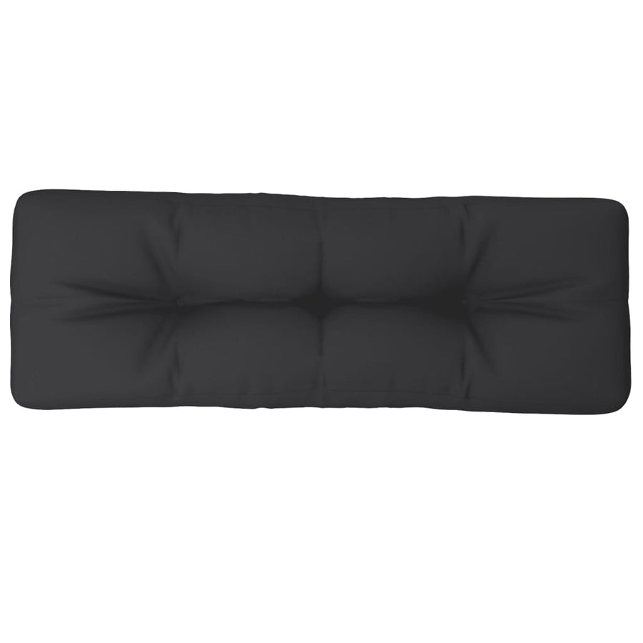 Palletkussen 120x40x12 cm stof zwart