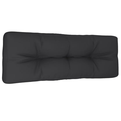 Palletkussen 120x40x12 cm stof zwart