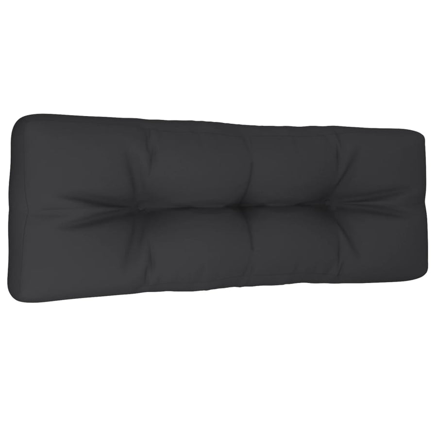 Palletkussen 120x40x12 cm stof zwart