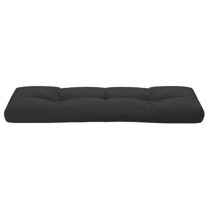 Palletkussen 120x40x12 cm stof zwart