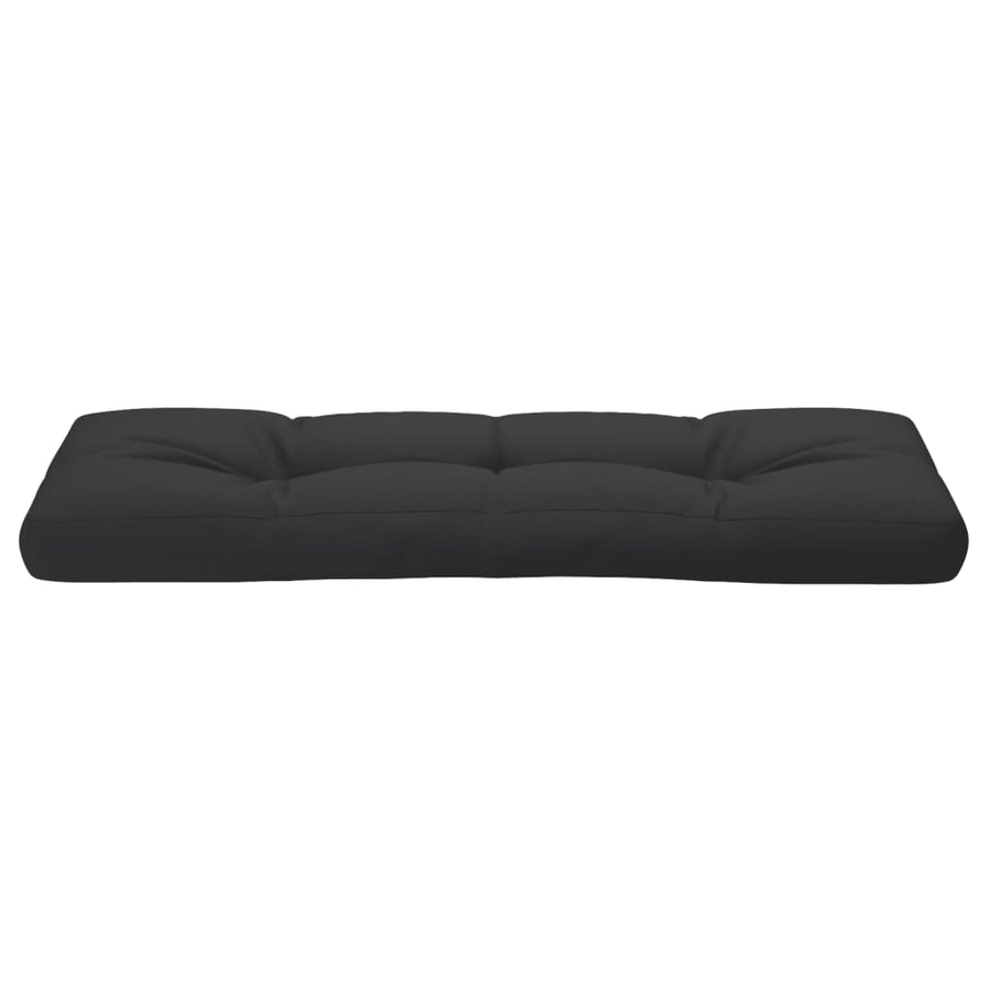 Palletkussen 120x40x12 cm stof zwart