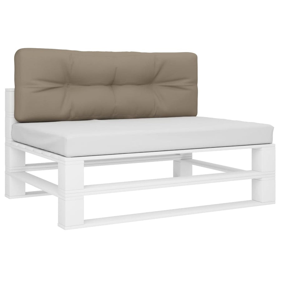 Palletkussen 120x40x12 cm stof taupe
