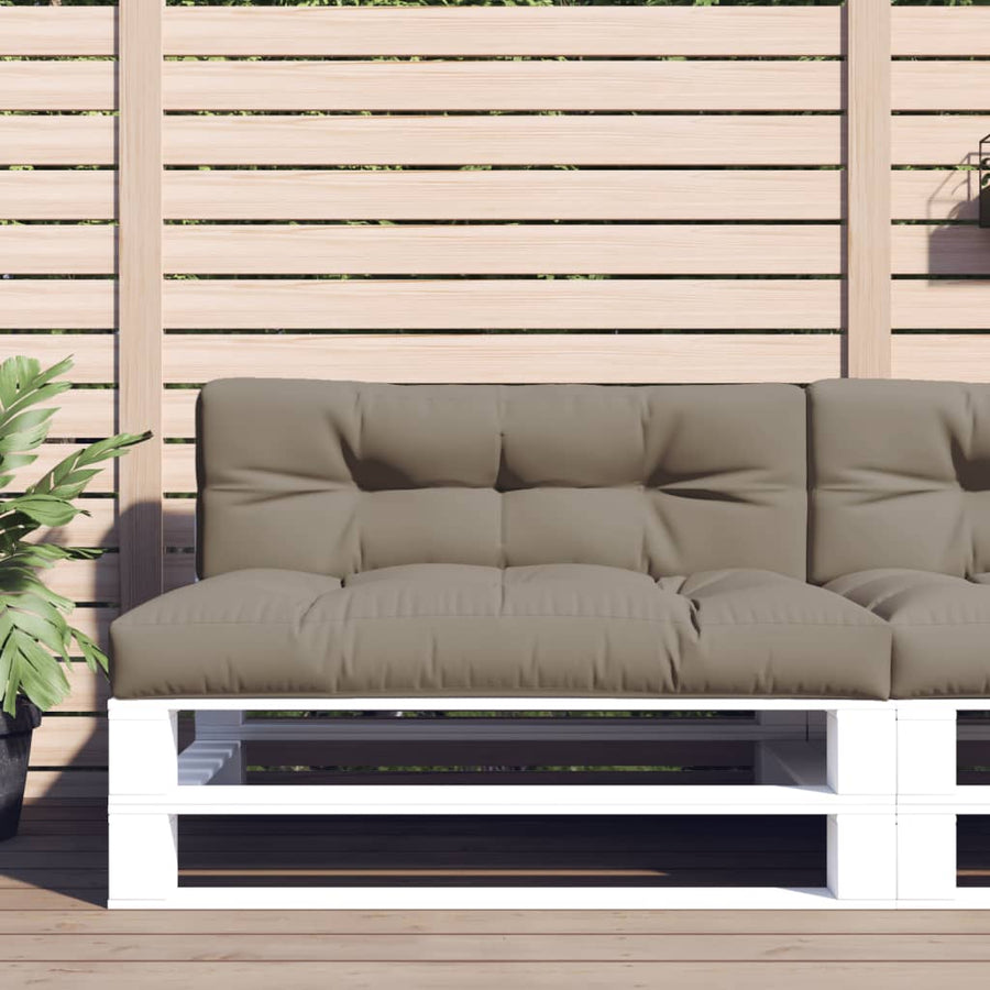 Palletkussen 120x40x12 cm stof taupe