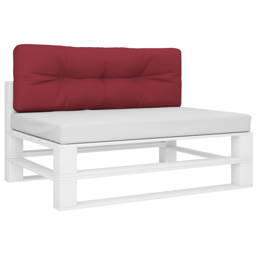 Palletkussen 120x40x12 cm stof wijnrood