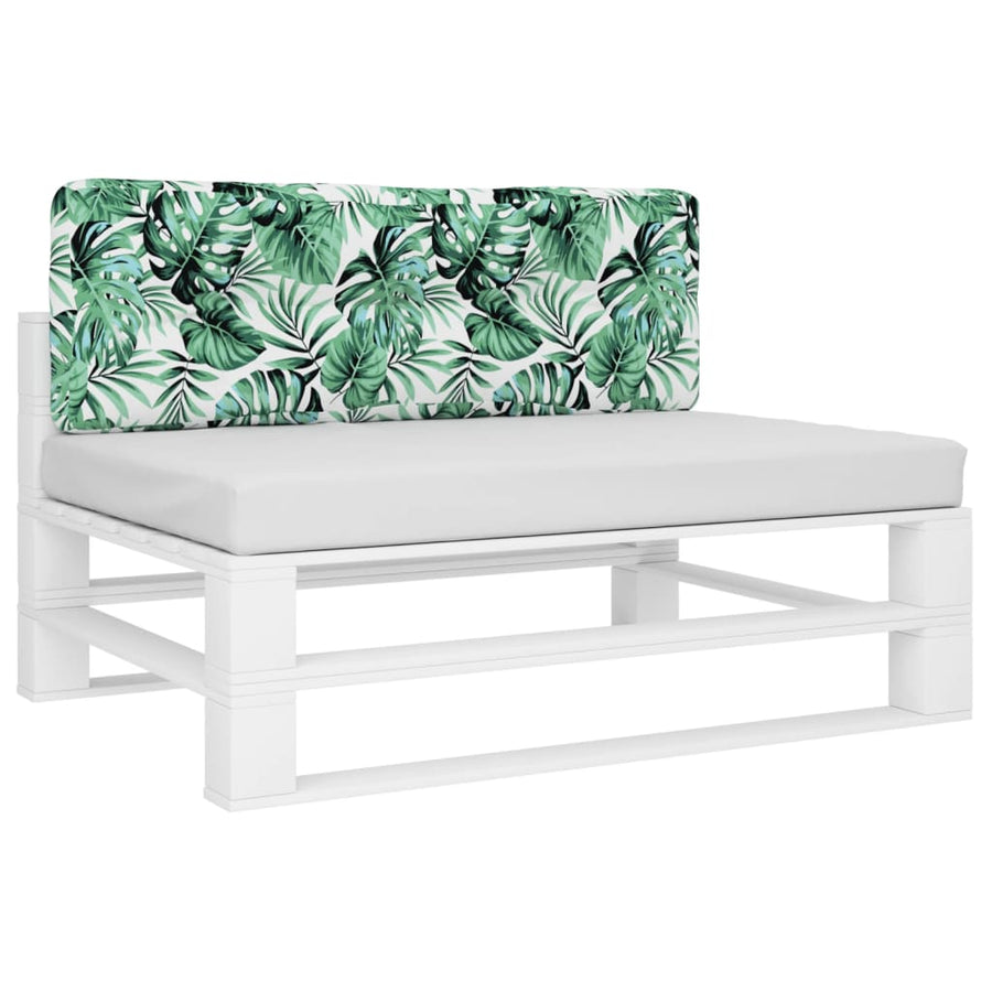 Palletkussen 120x40x12 cm stof bladpatroon