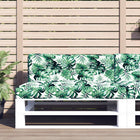 Pallet cushion 120x40x12 cm leaf pattern fabric