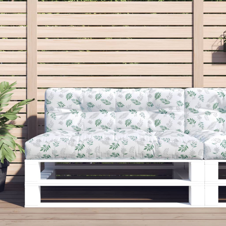 Palletkussen 120x40x12 cm stof bladpatroon