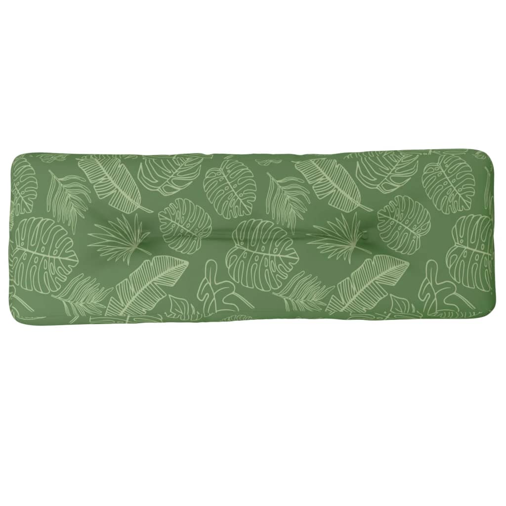 Palletkussen 120x40x12 cm stof bladpatroon 120 x 40 x 12 cm