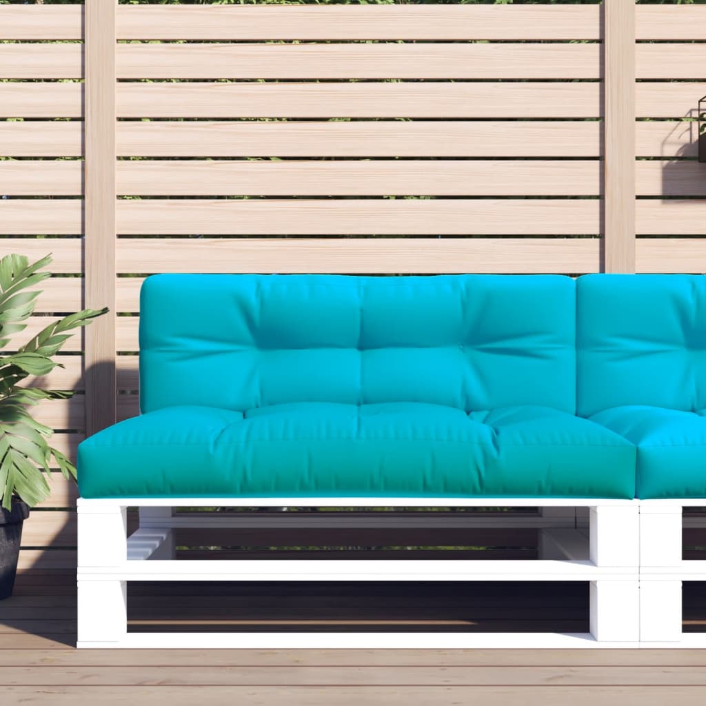 Palletkussen 120x40x12 cm stof turquoise 120 x 40 x 12 cm