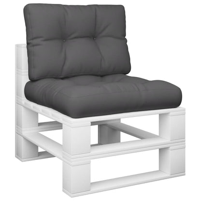 Palletkussens 2 st stof antracietkleurig