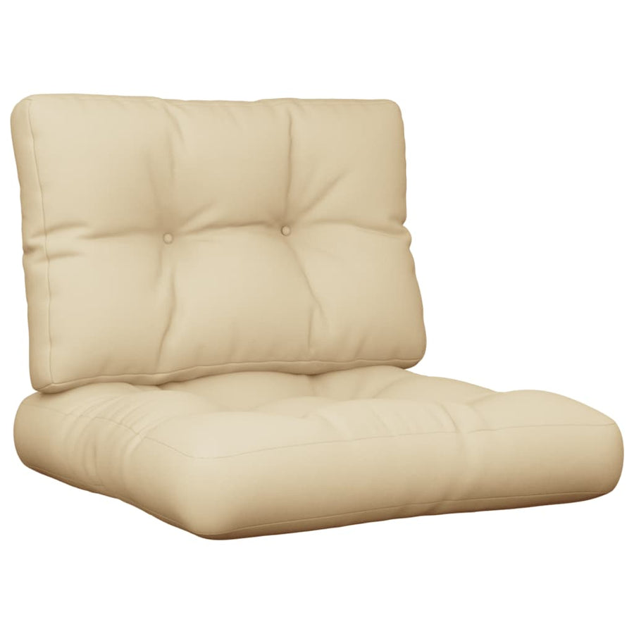 Palletkussens 2 st stof beige
