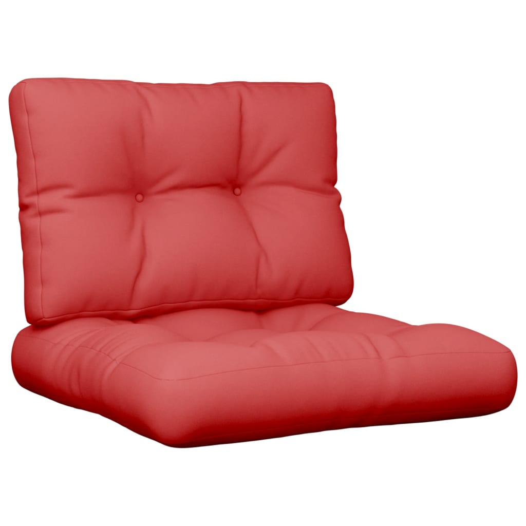 Palletkussens 2 st stof rood
