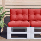 Palletkussens 2 st rood 50x50x12 cm