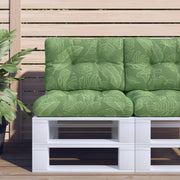 Palletkussens 2 st bladpatroon 50x50x12 cm