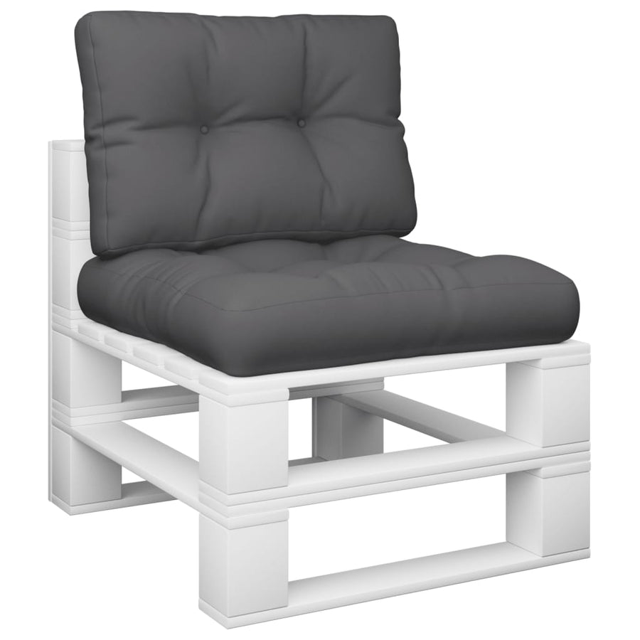 Palletkussens 2 st stof antracietkleurig