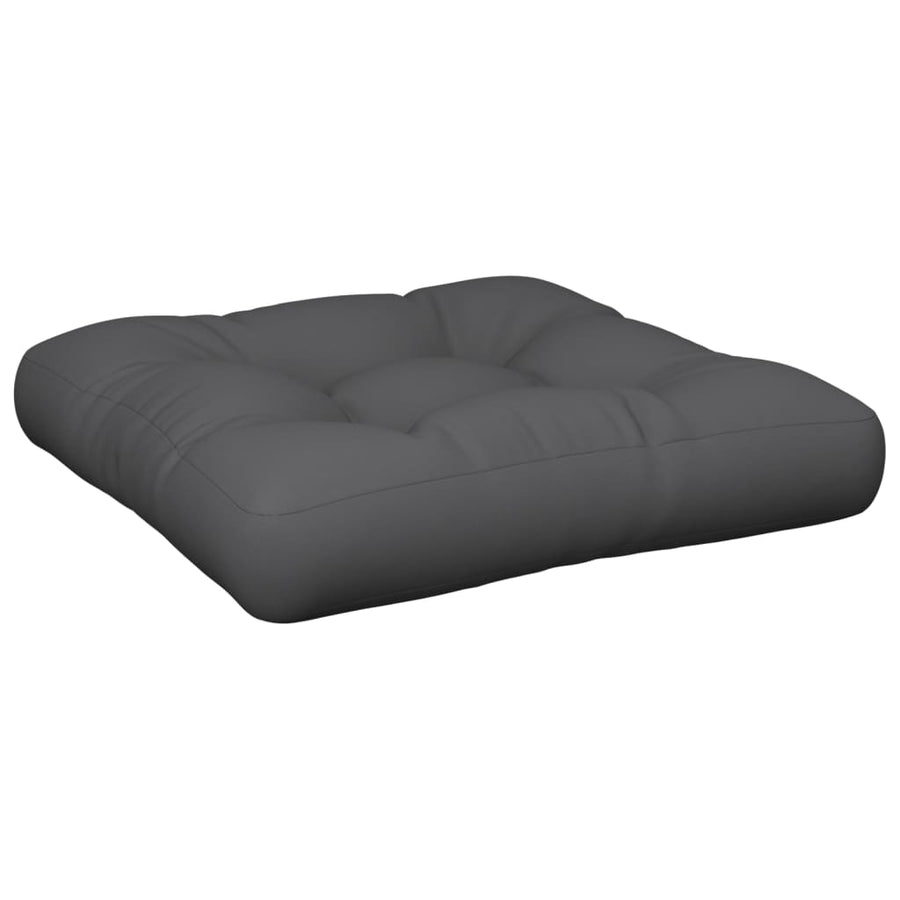 Palletkussens 2 st stof antracietkleurig