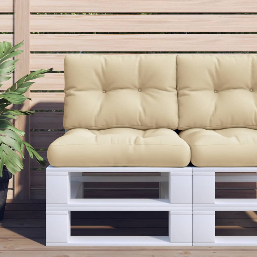 Palletkussens 2 st stof beige