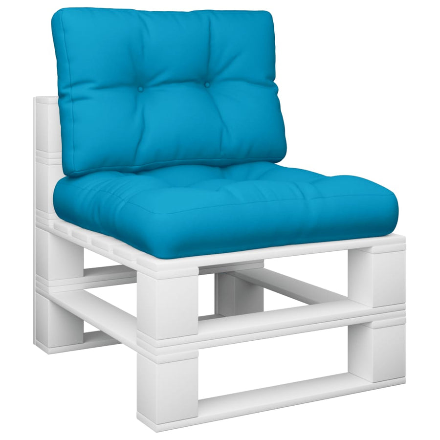 Palletkussens 2 st stof lichtblauw