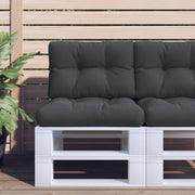 Palletkussens 2 stuks 60x60x12 cm & 60x40x12 cm zwart