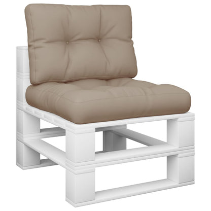 Palletkussens 2 st stof taupe