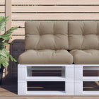 Pallet cushions 2 pcs fabric taupe