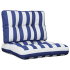 Palletkussens 2 st gestreept wit blauw 60x60x12 cm