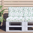 Pallet Cushions 2 pcs fabric leaf pattern