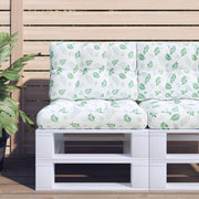 Palletkussens 2 st bladpatroon 60x60x12 cm