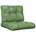 Pallet Cushions 2 pcs fabric leaf pattern