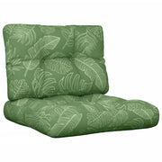Palletkussens 2 st bladpatroon 60x60x12 cm en 60x40x12 cm