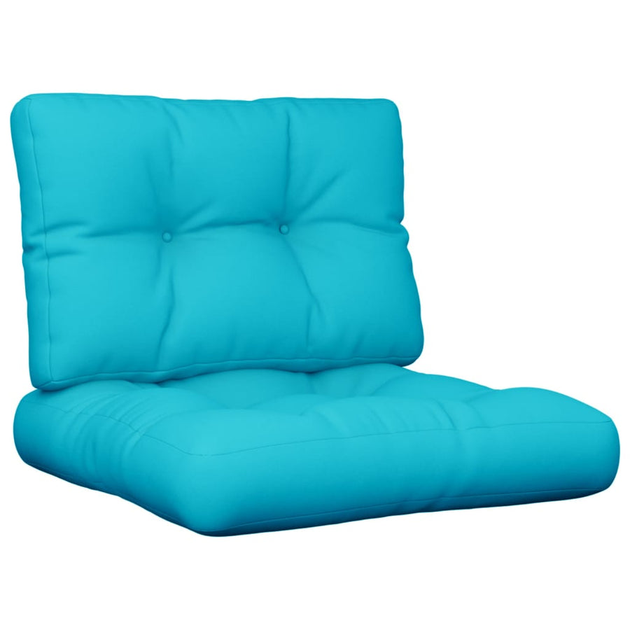 Palletkussens 2 st stof turquoise 60 x 60 x 12 cm Turquoise