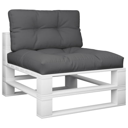Palletkussens 2 st stof antracietkleurig