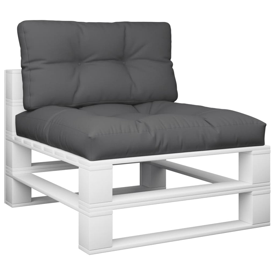 Palletkussens 2 st stof antracietkleurig