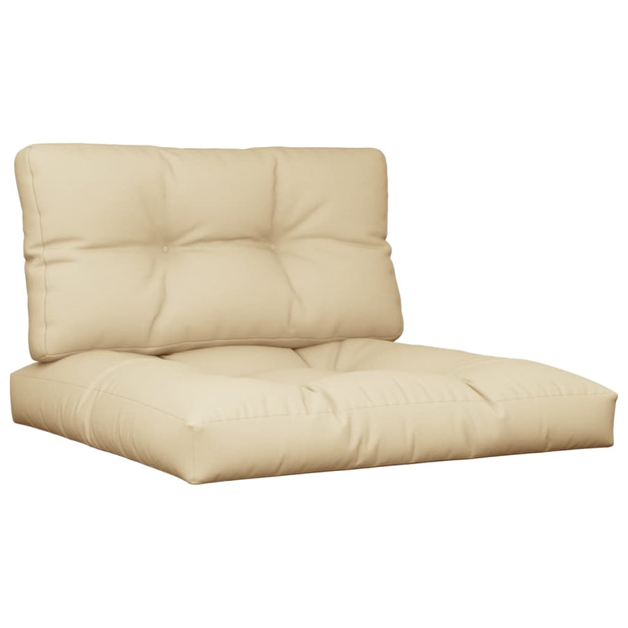 Palletkussens 2 st stof beige