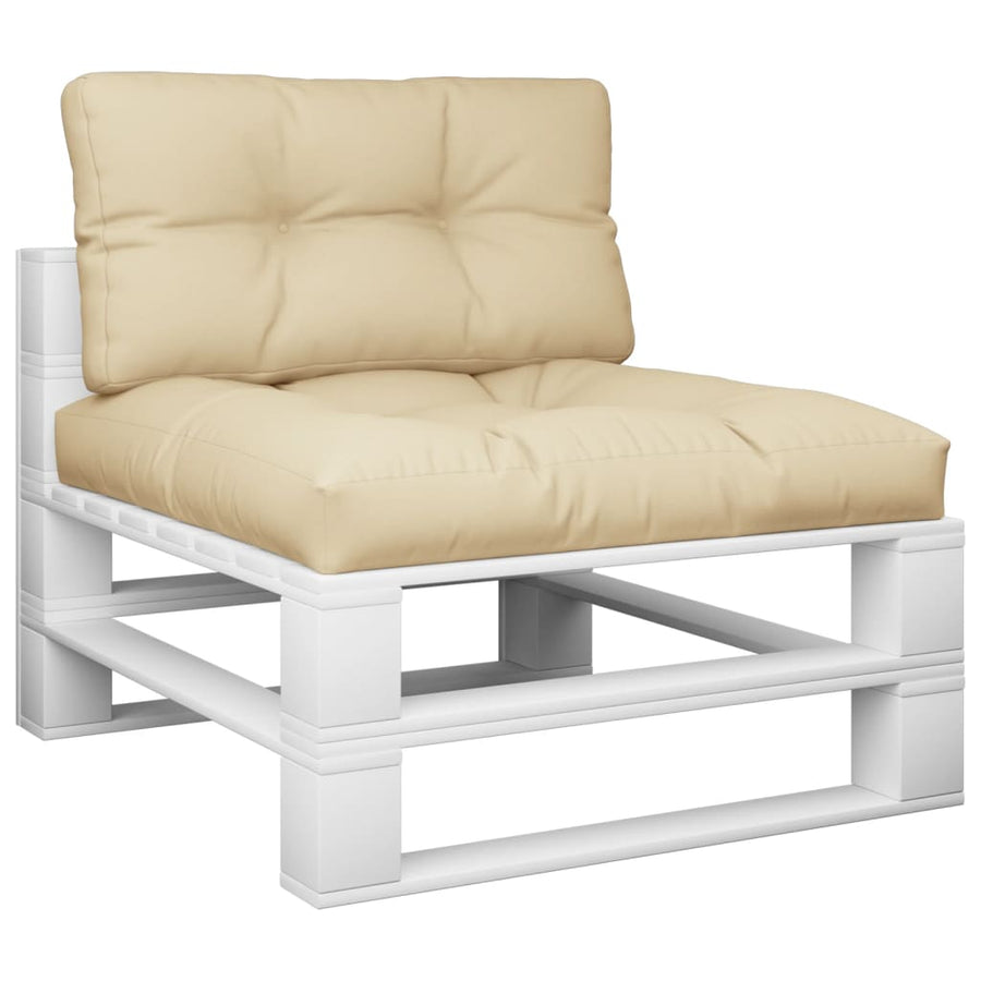 Palletkussens 2 st stof beige