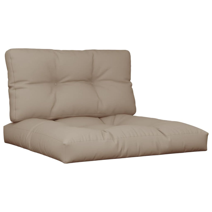 Palletkussens 2 st stof taupe