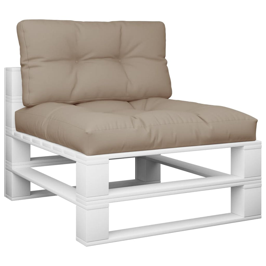 Palletkussens 2 st stof taupe