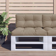 Palletkussens 2 st taupe 70x70x12 cm & 70x40x12 cm
