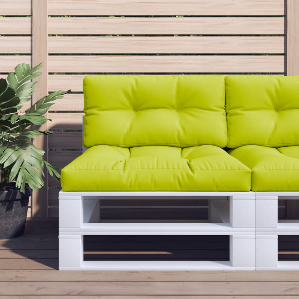 Palletkussens 2 st stof heldergroen 70 x 70 x 12 cm Heldergroen
