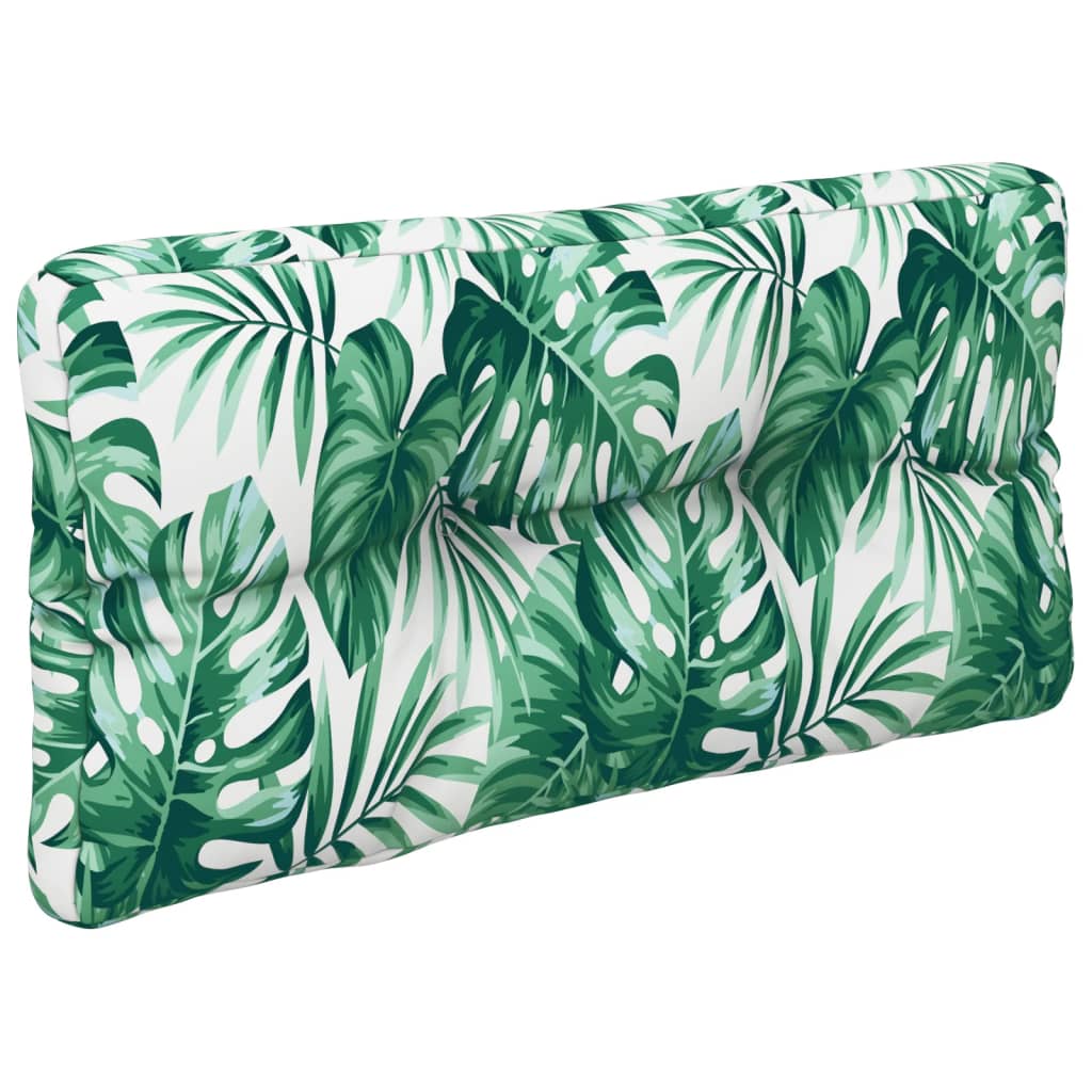 Palletkussens 2 st stof bladpatroon 70 x 70 x 12 cm Bladpatroon