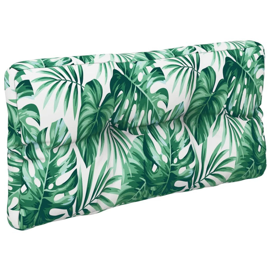 Palletkussens 2 st stof bladpatroon 70 x 70 x 12 cm Bladpatroon