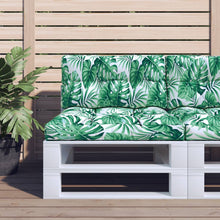 Palletkussens 2 st stof bladpatroon 70 x 70 x 12 cm Bladpatroon