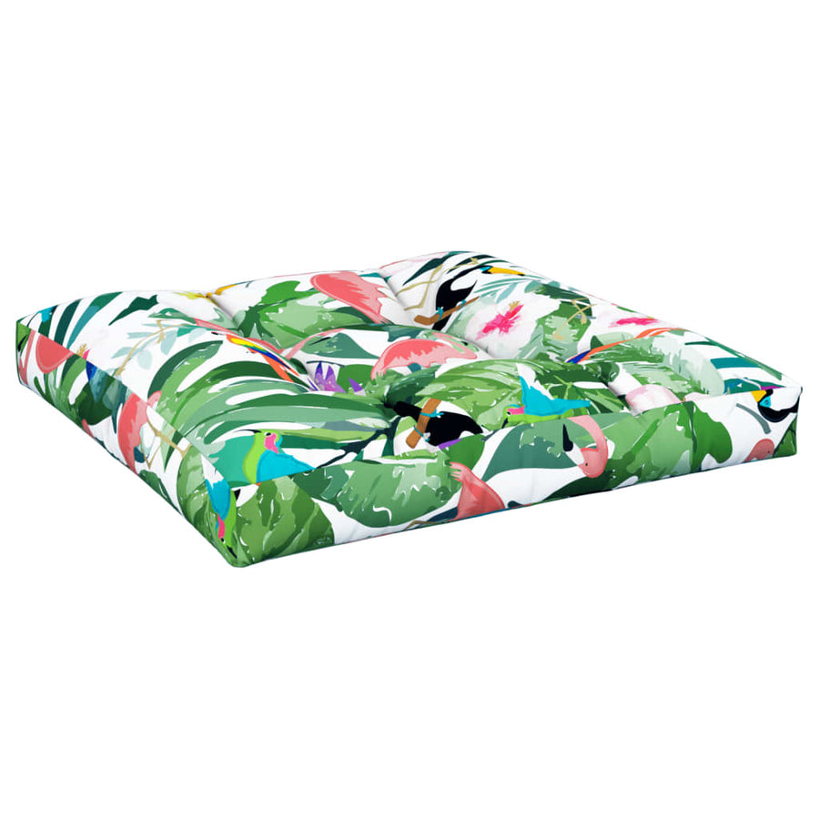 Palletkussens 2 st stof meerkleurig 70 x 70 x 12 cm Groen en roze