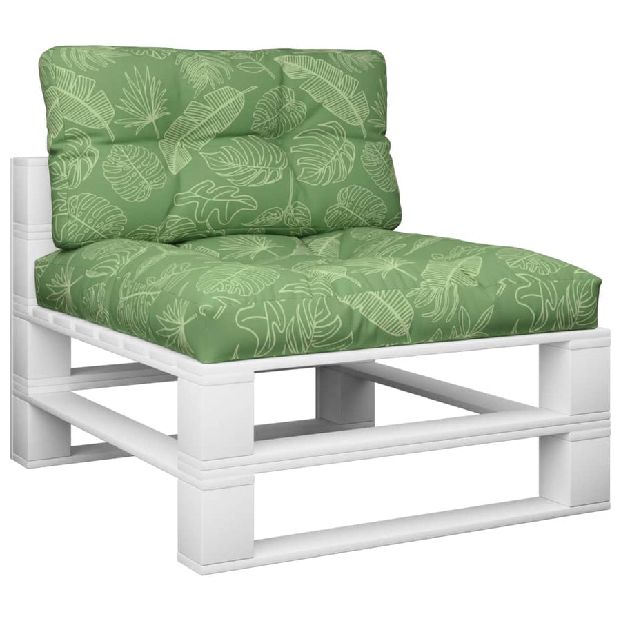 Palletkussens 2 st stof bladpatroon 70 x 70 x 12 cm Bladontwerp