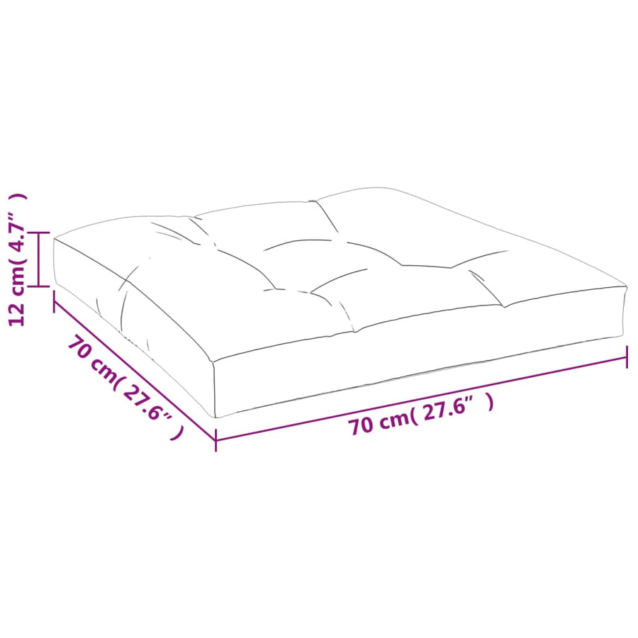 Palletkussens 2 st stof bladpatroon 70 x 70 x 12 cm Bladontwerp