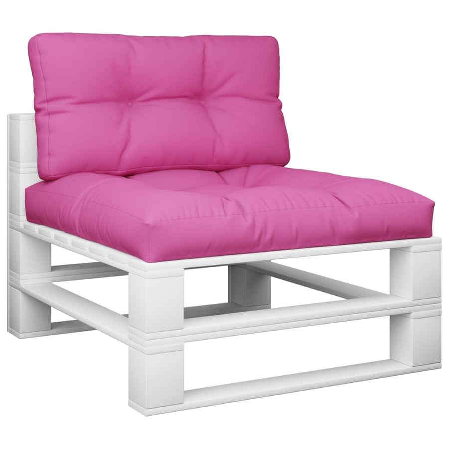 Palletkussens 2 st stof roze 70 x 70 x 12 cm Roze