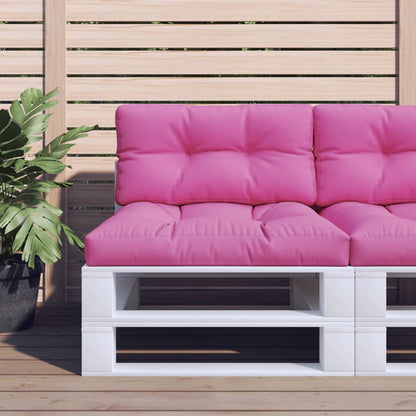 Palletkussens 2 st stof roze 70 x 70 x 12 cm Roze